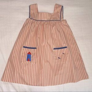 EUC Lullaby Set Pinafore dress lighthouse birds 3T